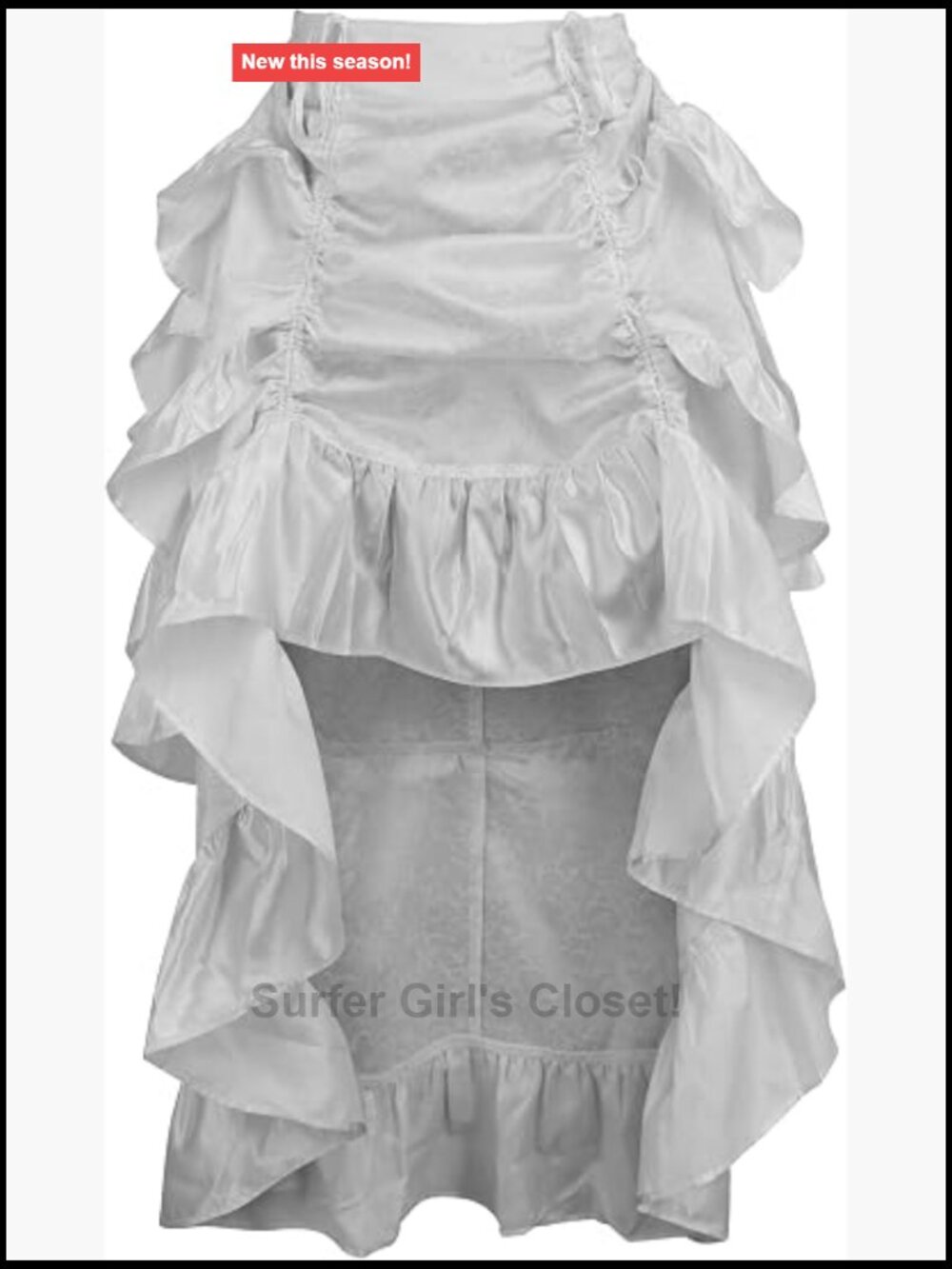 Daisy Corsets Brocade Adjustable High Low Bustle Skirt